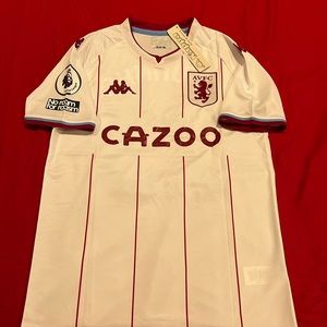 Philippe Coutinho away soccer jersey white aston villa